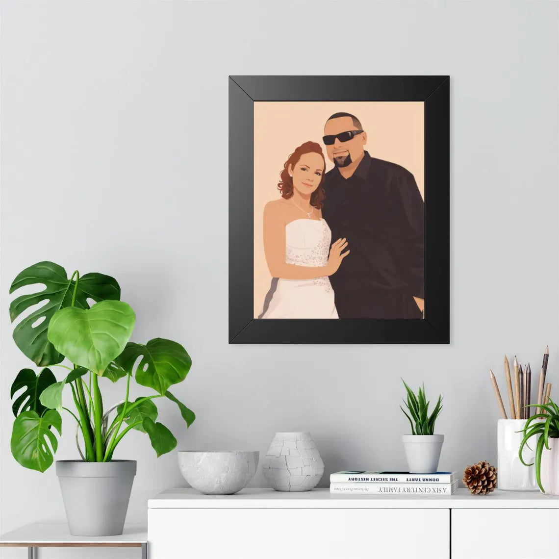Custom Couple Portrait | Minimalist Wedding Flat Vector Art (Digital Download)